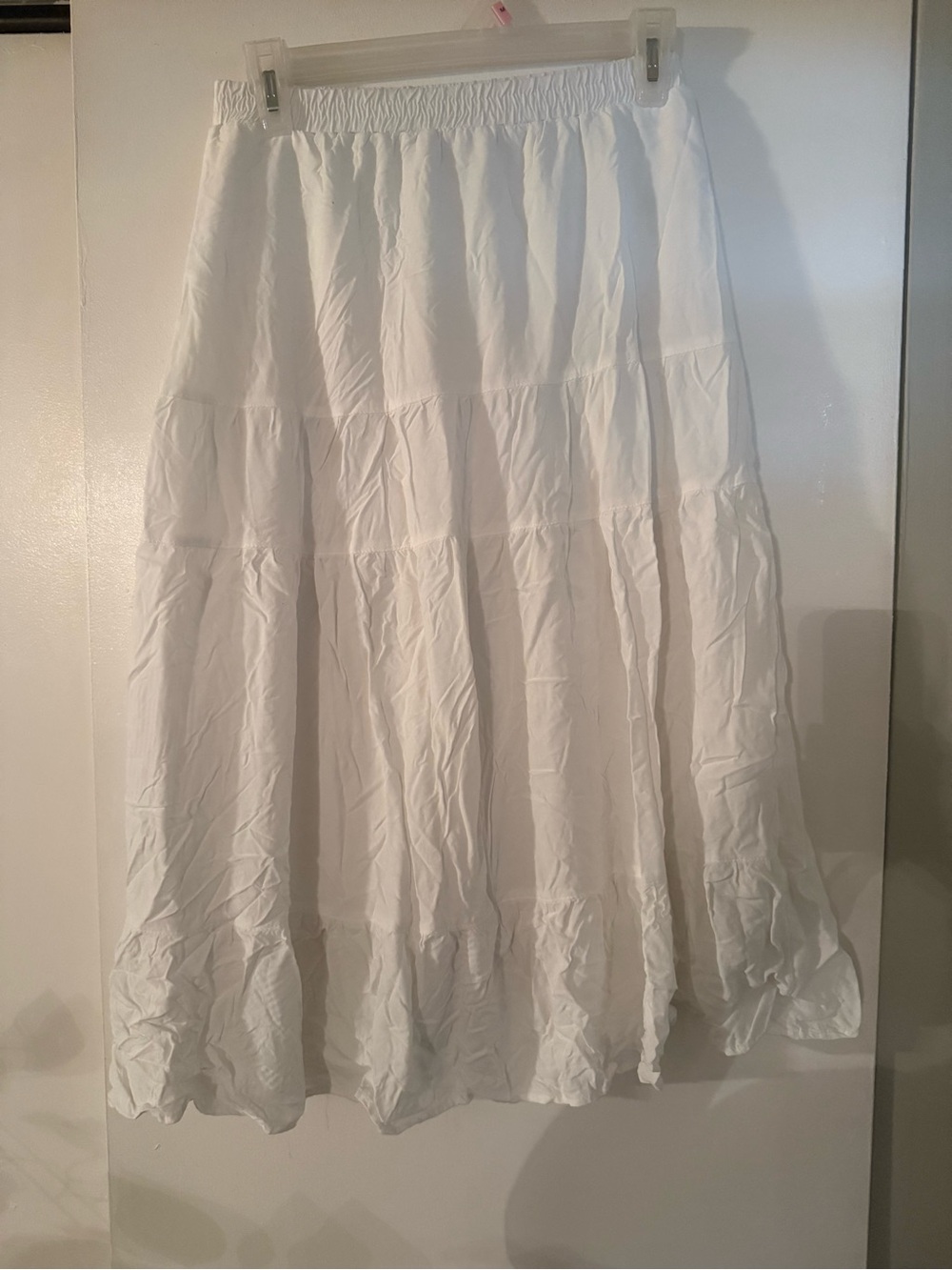 White Tiered Maxi Skirt - Women